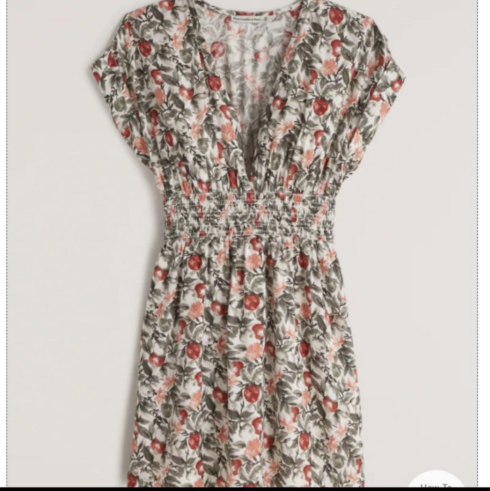 Short sleeve smocked dress